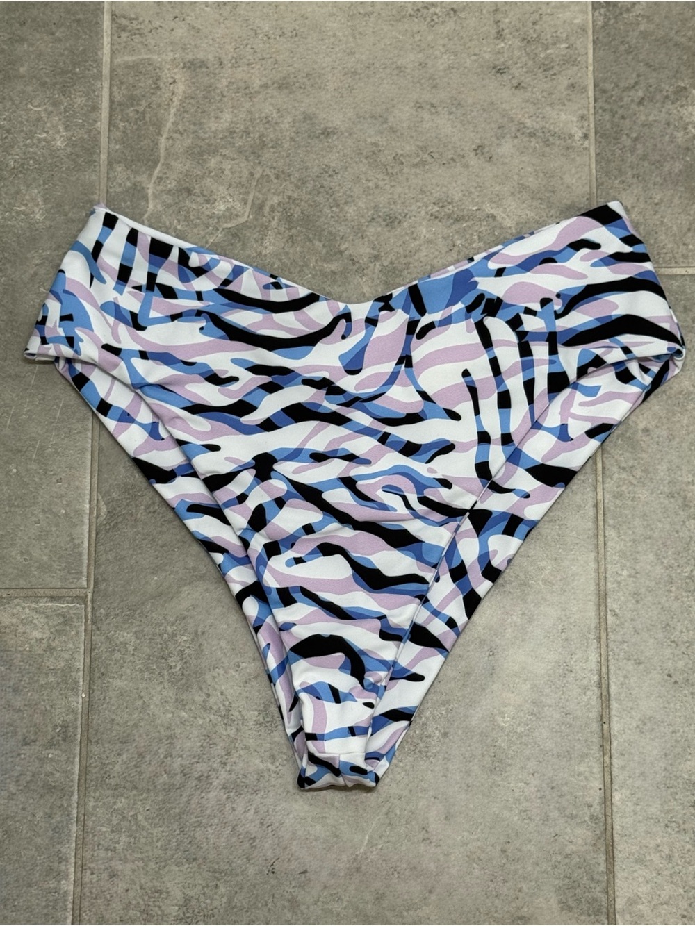 Skatie High-Waist Meridian Bikini Bottoms
